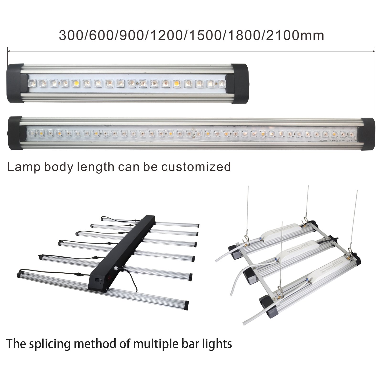 Liweida 1.2M fish tank aquarium 630nm 450nm 65w full spectrum marine coral reef aquarium light bar