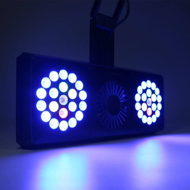 MicMol Timer Control Dimmable Thor 120W LED Aquarium Light Full Spectrum for Grow Coral Reef Marine Fish Tank LPS/SPS