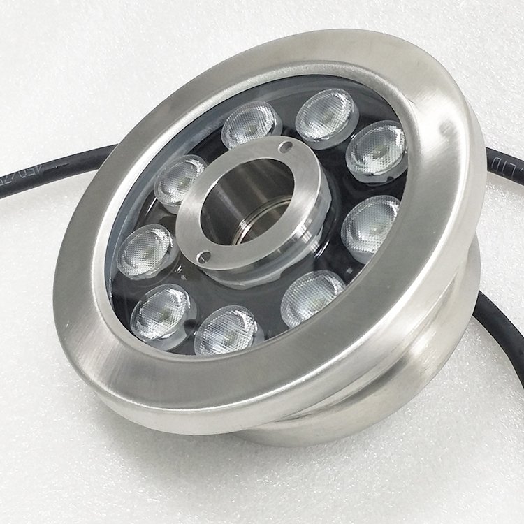New 6w 24w Indoor Water Fountain light Submersible Pump Underwater Led light Rgb Ring Led Fountain lights And Nozzles For Pool