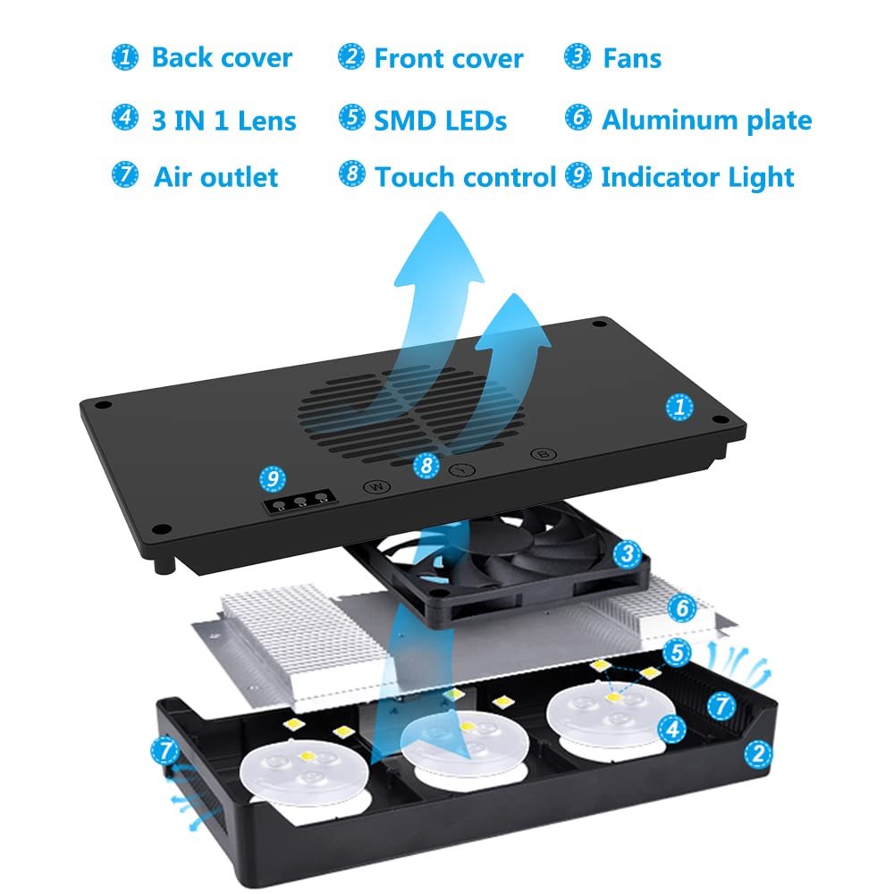 CTlite 30w Full Spectrum Fish Tank Light Coral Aquatic Plants Led Aquarium Light RGB Customized Luminous White Light Lamp