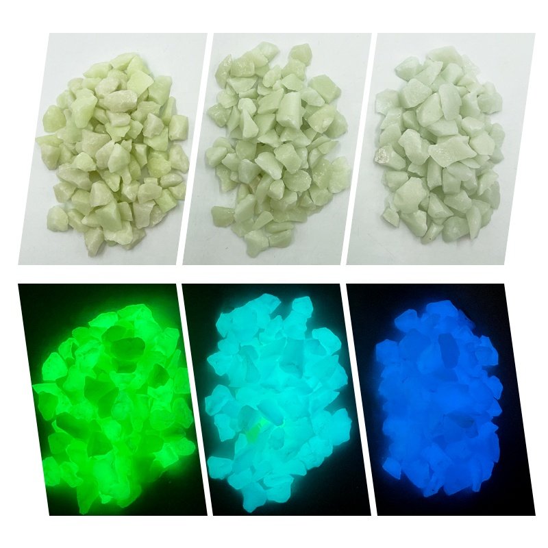Glow multicolor rock glow in the dark stone, luminous aquamarine night glow stones luminous stone for paving blocks