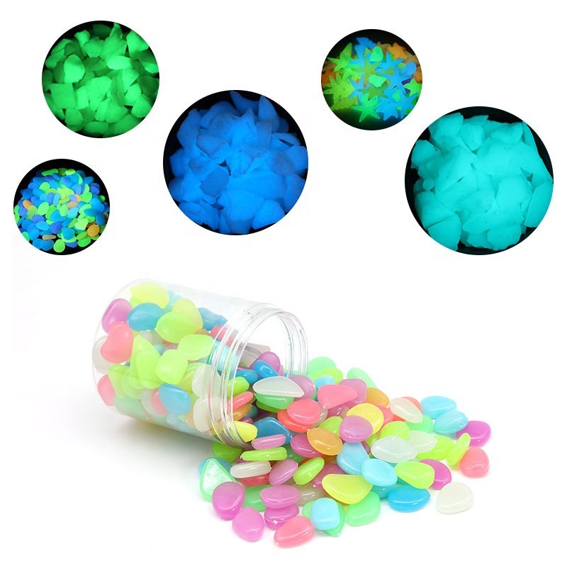 Glow multicolor rock glow in the dark stone, luminous aquamarine night glow stones luminous stone for paving blocks