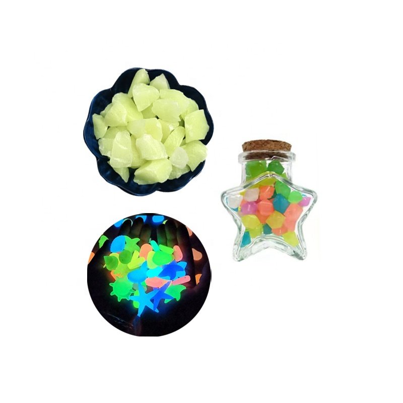 Glow multicolor rock glow in the dark stone, luminous aquamarine night glow stones luminous stone for paving blocks