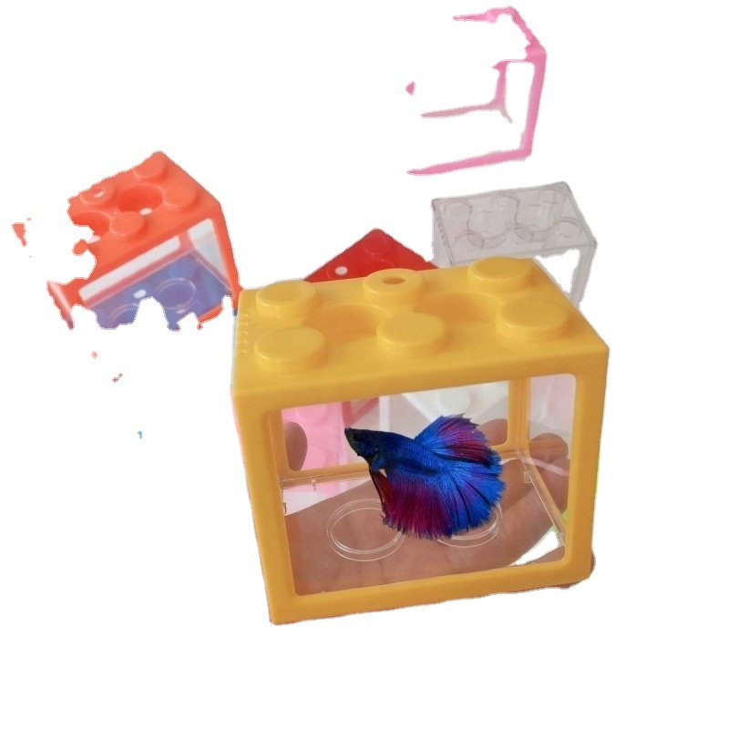 2024 New Wn Mini Beta Fish Tank Portable Clean Mini aquarium Decoration Beta Fish Tank