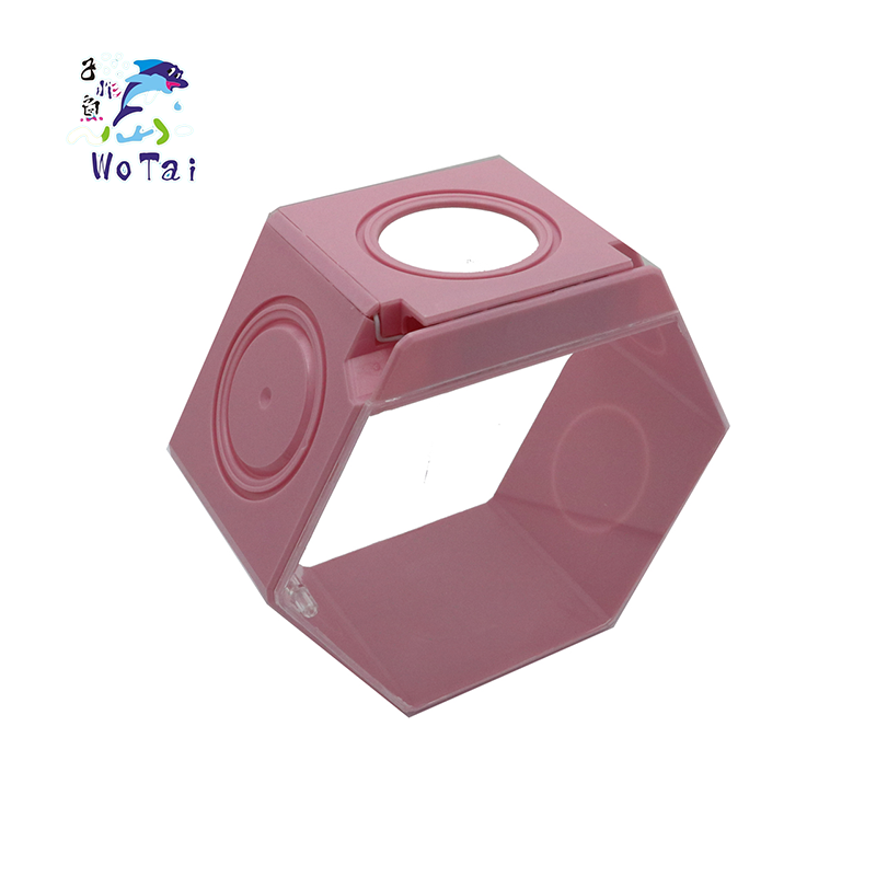Wholesale Customized 6 Corner Abs Plastic Small Fish Tank with 6 Color Light Switching