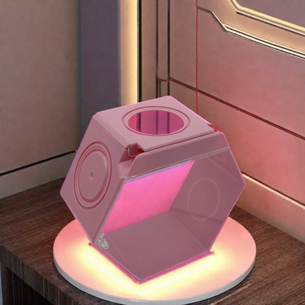 Wholesale Customized 6 Corner Abs Plastic Small Fish Tank with 6 Color Light Switching