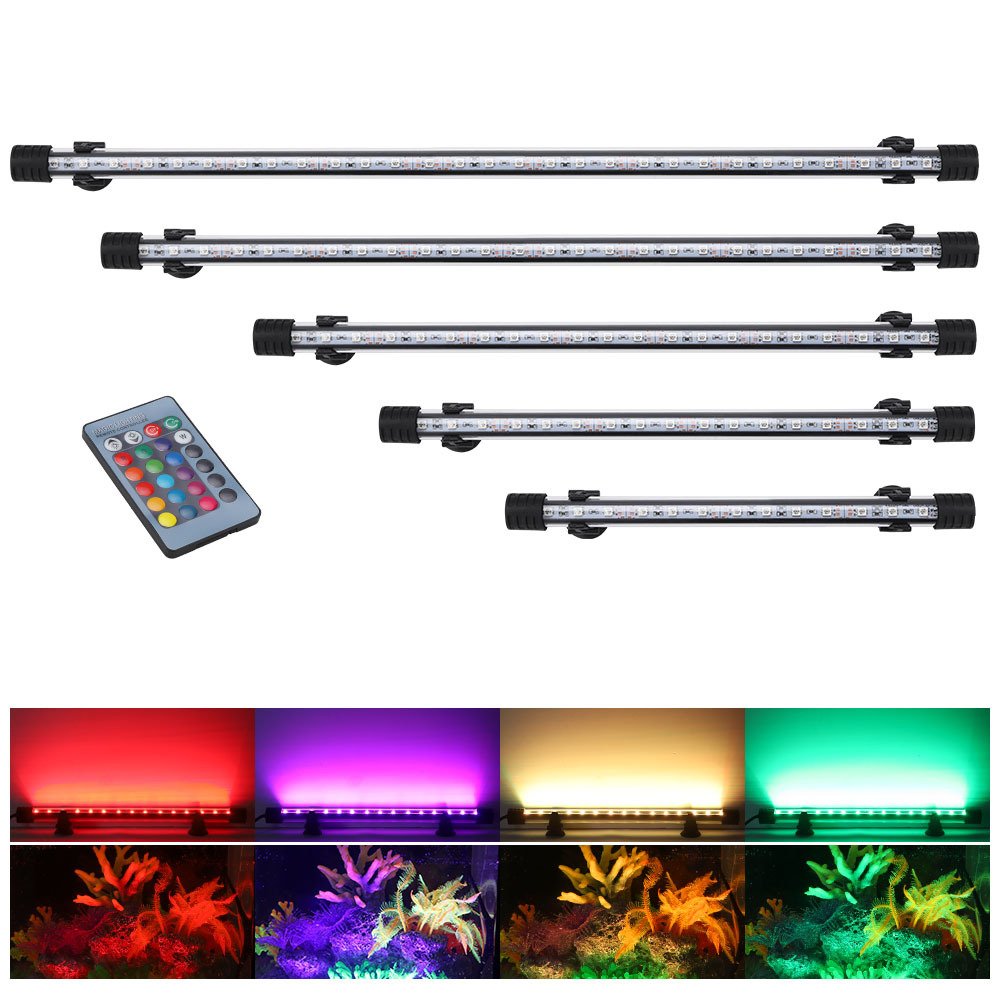 EU US Plug LED Aquarium Lamp Waterproof RGB LED Fish Tank Light