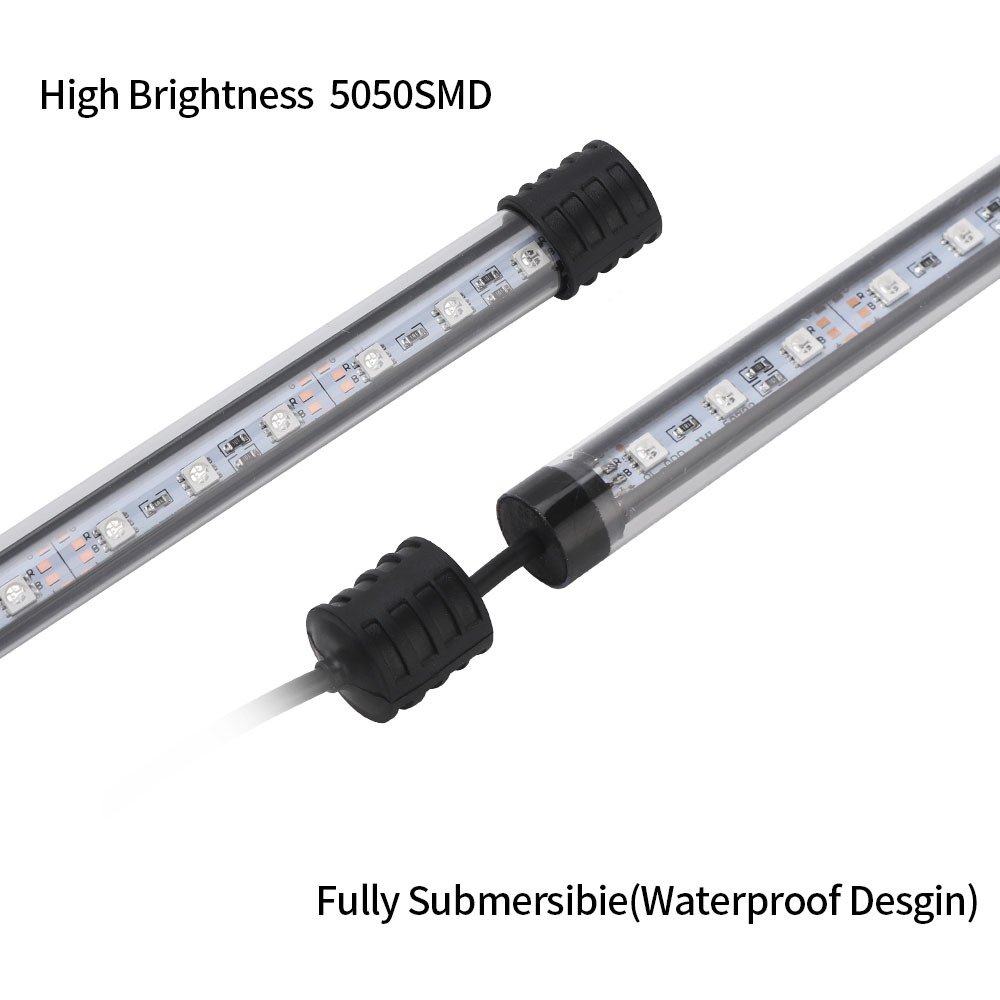 EU US Plug LED Aquarium Lamp Waterproof RGB LED Fish Tank Light