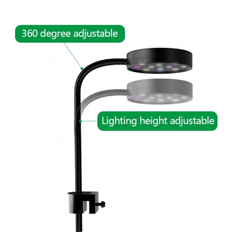 Shingel nano 12W CRI 95 wrgb full spectrum Freshwater fish tank lamp led aquarium lights with day night controller