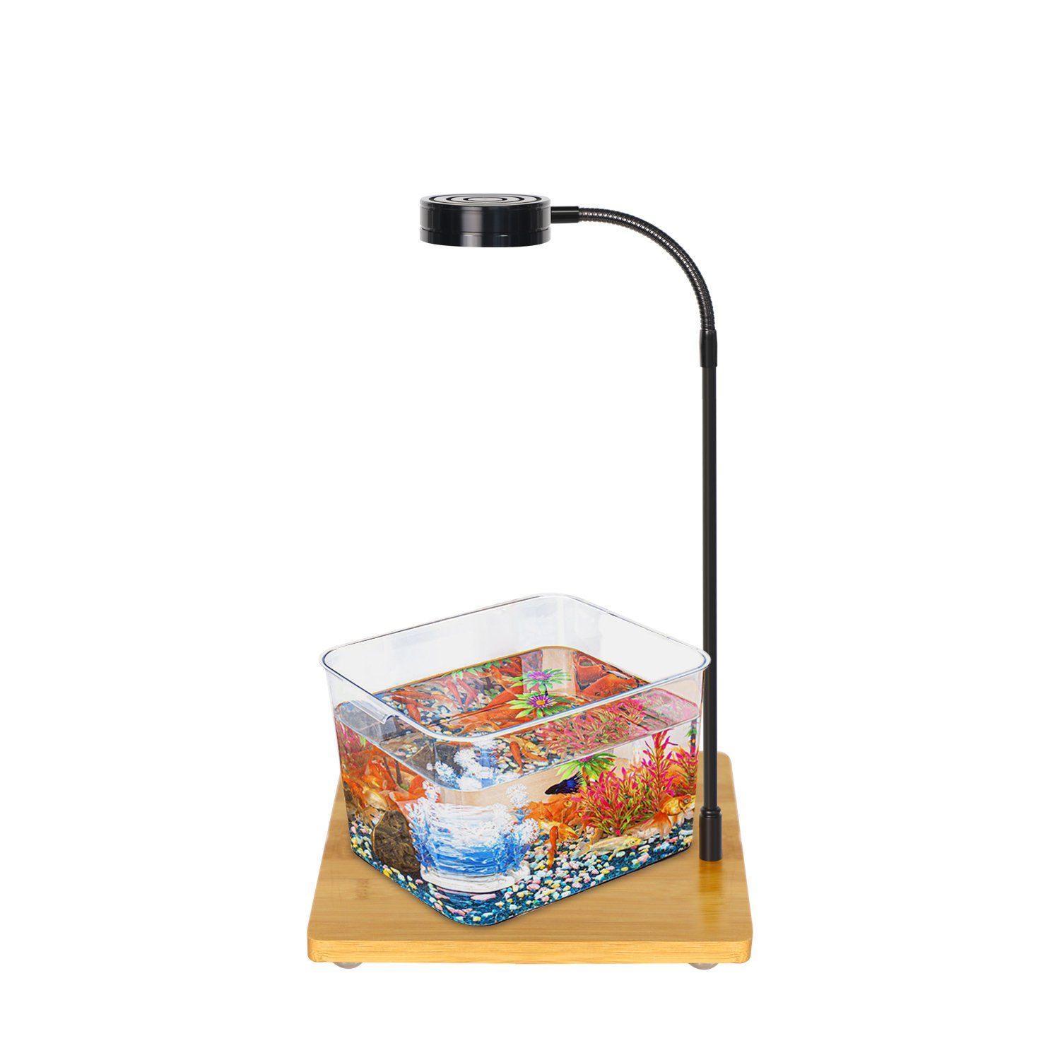 change color dimmable spectrum adjustable aquarium lighting timer jewel fish tank led aquarium lamp with bamboo board
