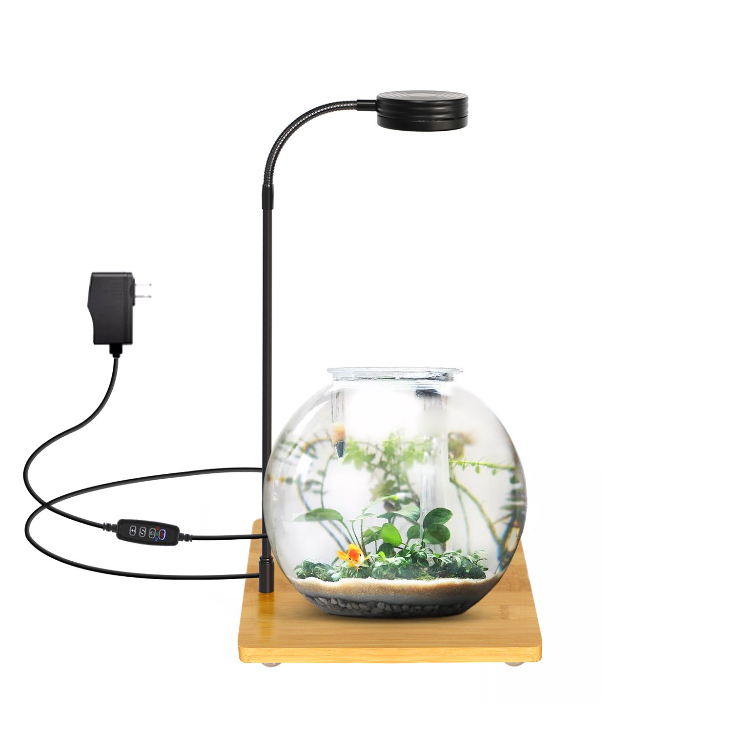 change color dimmable spectrum adjustable aquarium lighting timer jewel fish tank led aquarium lamp with bamboo board