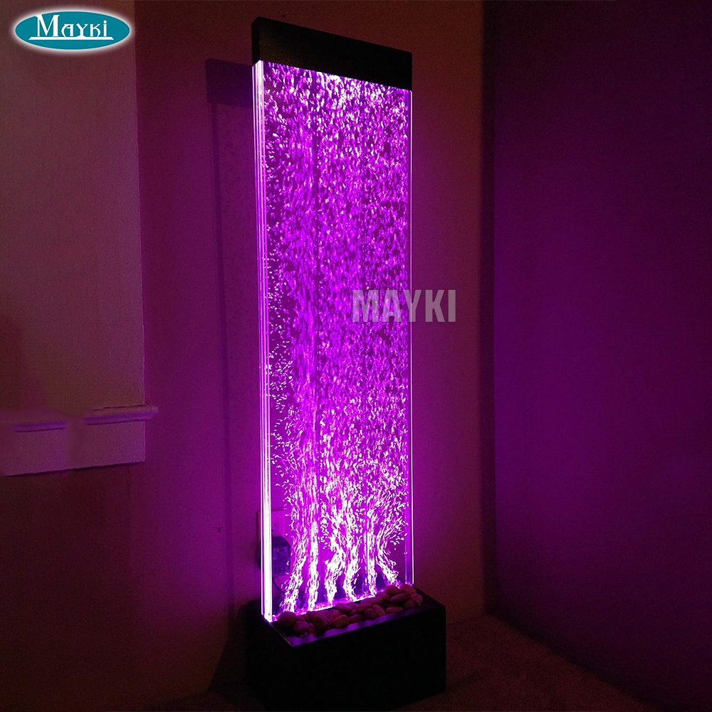 Sensory Autism Room Bubble Tube Light 72''x19'' Home Standing Bubble Fountain with Color Lights