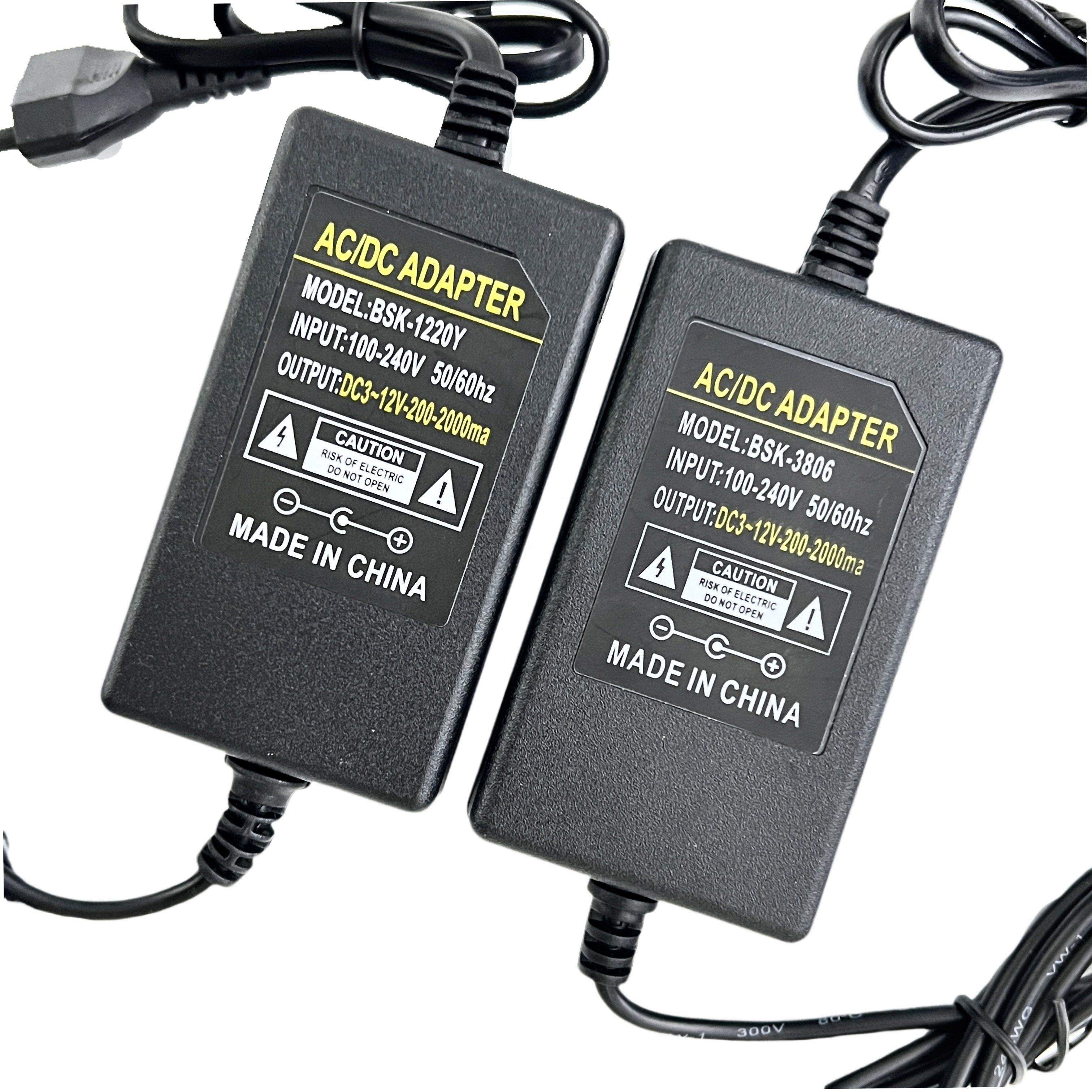 CE FCC RoHS certified 3-24v 1a power adapter for LED light surveillance camera massagers