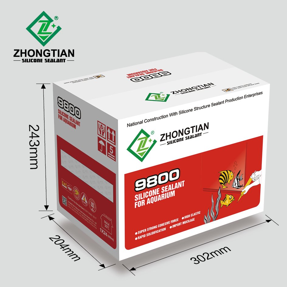 ZT-9800 White Multi-Functional Aquarium Glass Glue Silicone Sealant for Fish Tank Construction Packaging Transportation Adhesion