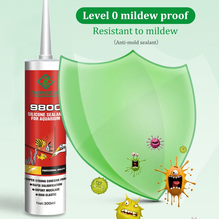ZT-9800 White Multi-Functional Aquarium Glass Glue Silicone Sealant for Fish Tank Construction Packaging Transportation Adhesion