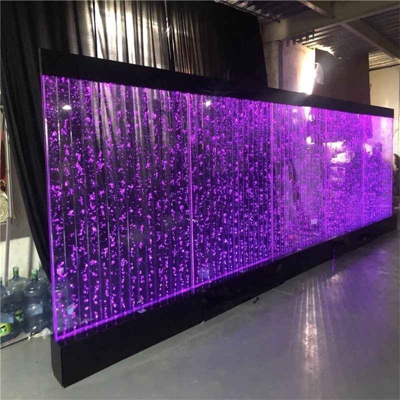 New design wall mounted water dance bubble wall decorative lighting indoor artificial waterfall fountain