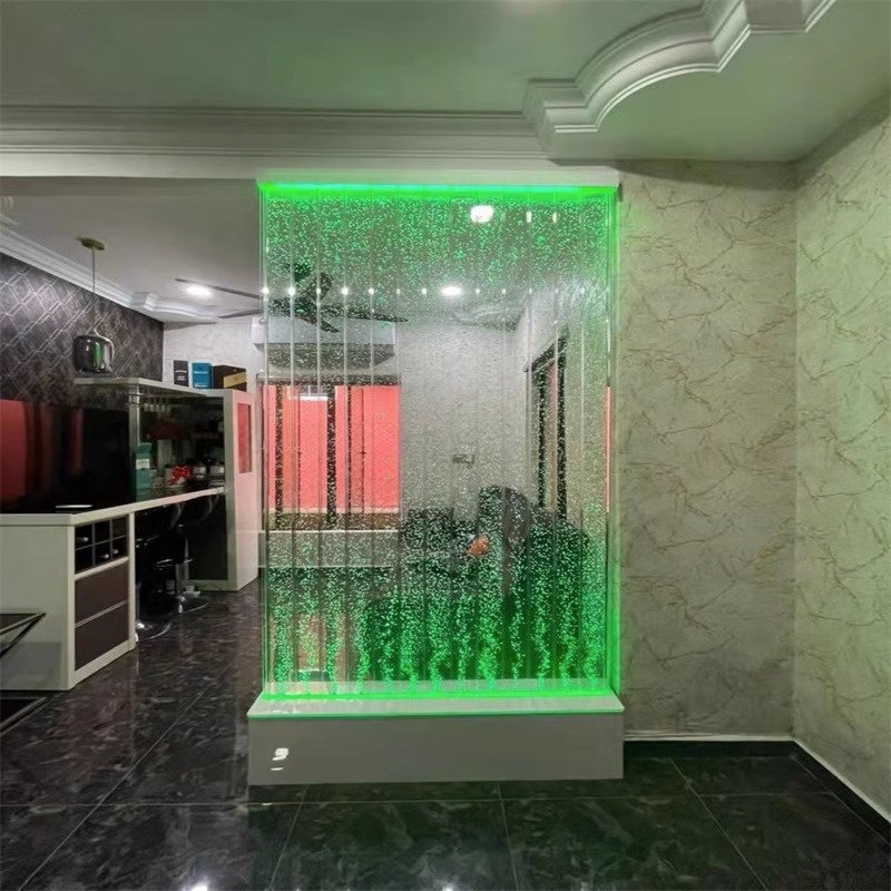New design wall mounted water dance bubble wall decorative lighting indoor artificial waterfall fountain