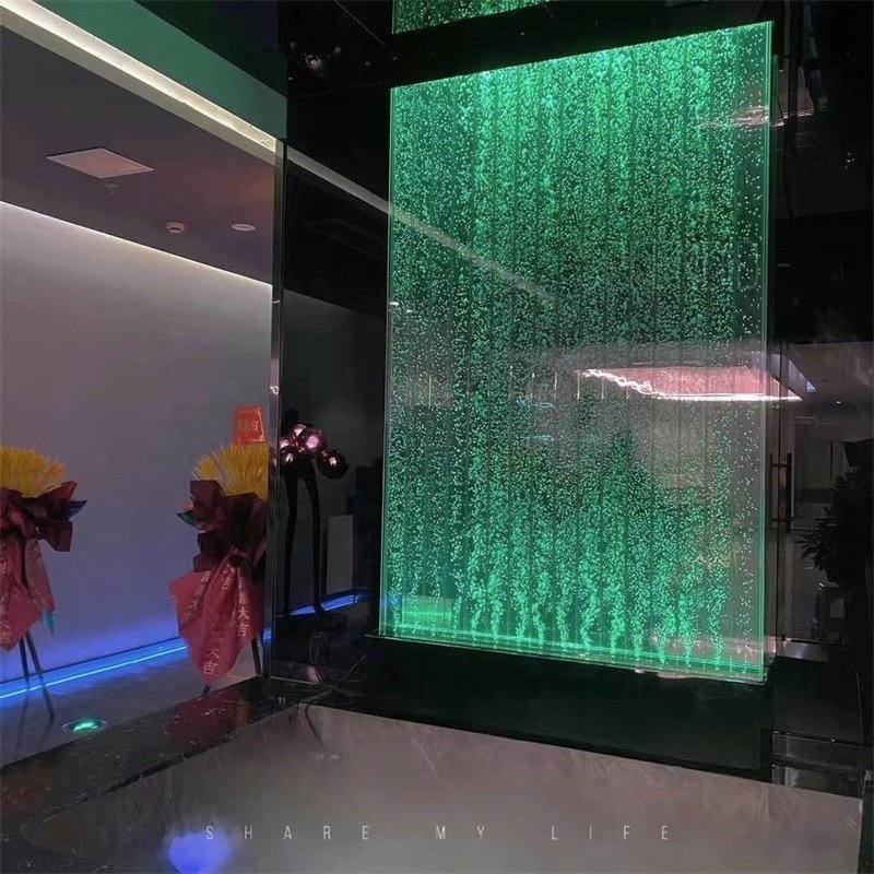 New design wall mounted water dance bubble wall decorative lighting indoor artificial waterfall fountain