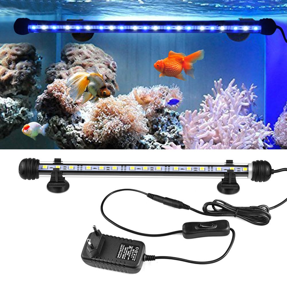 LED Submersible Aquarium Lamp With US Plug IP68 Underwater Aquarium Fish Tank Light