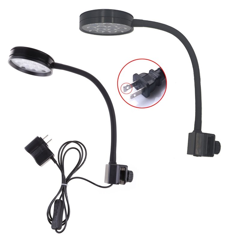 new Fish Tanks Clip-on Light Clamp Aquarium Lights LED Beads White and Blue Lights 360-Degree Rotations 12W USB Plugs Aquarium