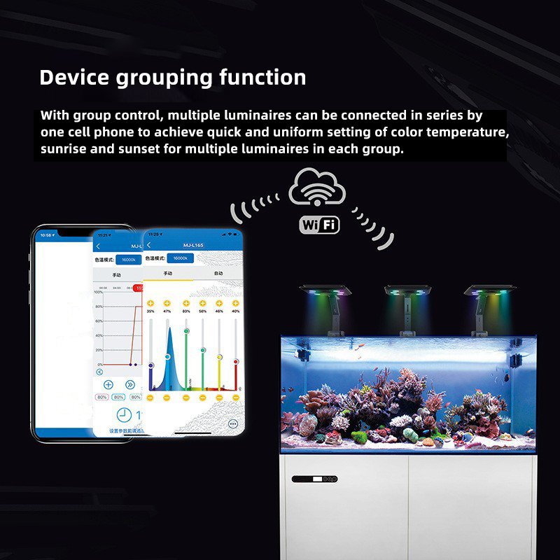 New Arrival Blue Led Lights Aquarium Light Full Spectrum WiFi Control Led Aquarium Coral Light