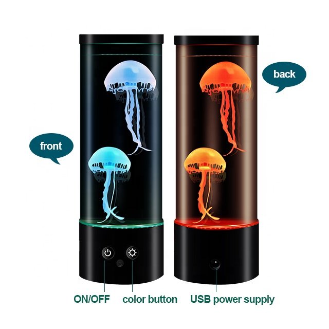 Wholesale Led Color Changing Lamp Jelly Fish Lamp for Kids Home Decoration Aquarium Jellyfish Motion Table Light