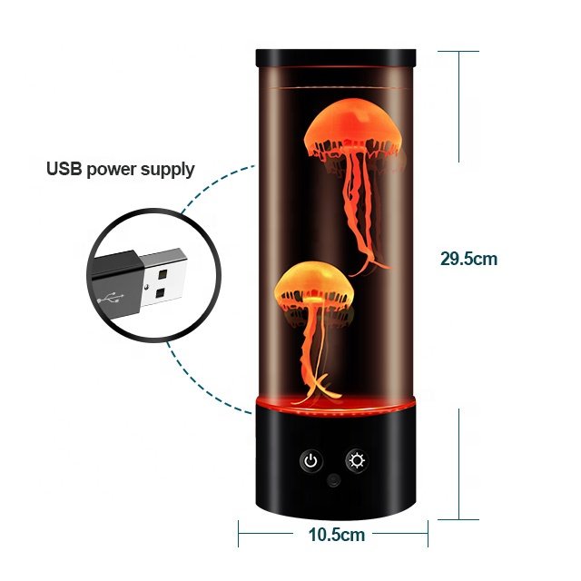 Wholesale Led Color Changing Lamp Jelly Fish Lamp for Kids Home Decoration Aquarium Jellyfish Motion Table Light
