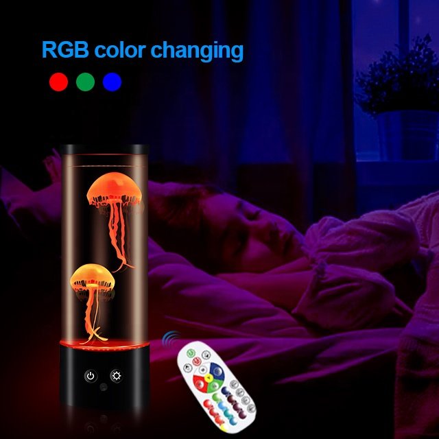 Wholesale Led Color Changing Lamp Jelly Fish Lamp for Kids Home Decoration Aquarium Jellyfish Motion Table Light