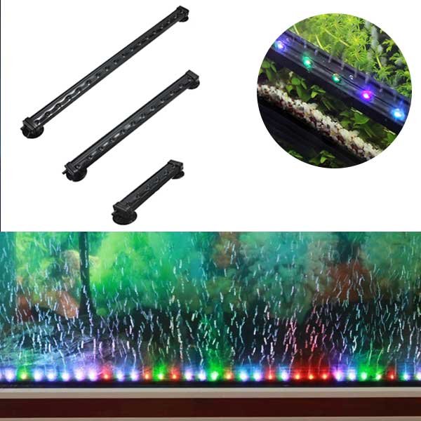 GAKO SQ-12 Colourful LED Air Bubble Curtain Aquarium Fish Tank Light Submersible Lamp Bar