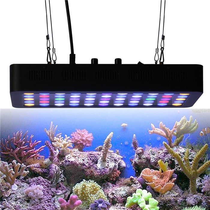 Chinese sunrise sunset programmable led aquarium light 165W Full Spectrum led aquarium light coral reef