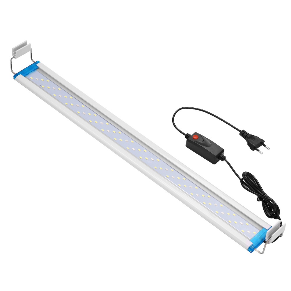Super Slim LEDs Aquarium Lighting Aquatic Plant Light 18-75CM Extensible Waterproof Clip on Lamp Fish Tanks Accessories 90-260V
