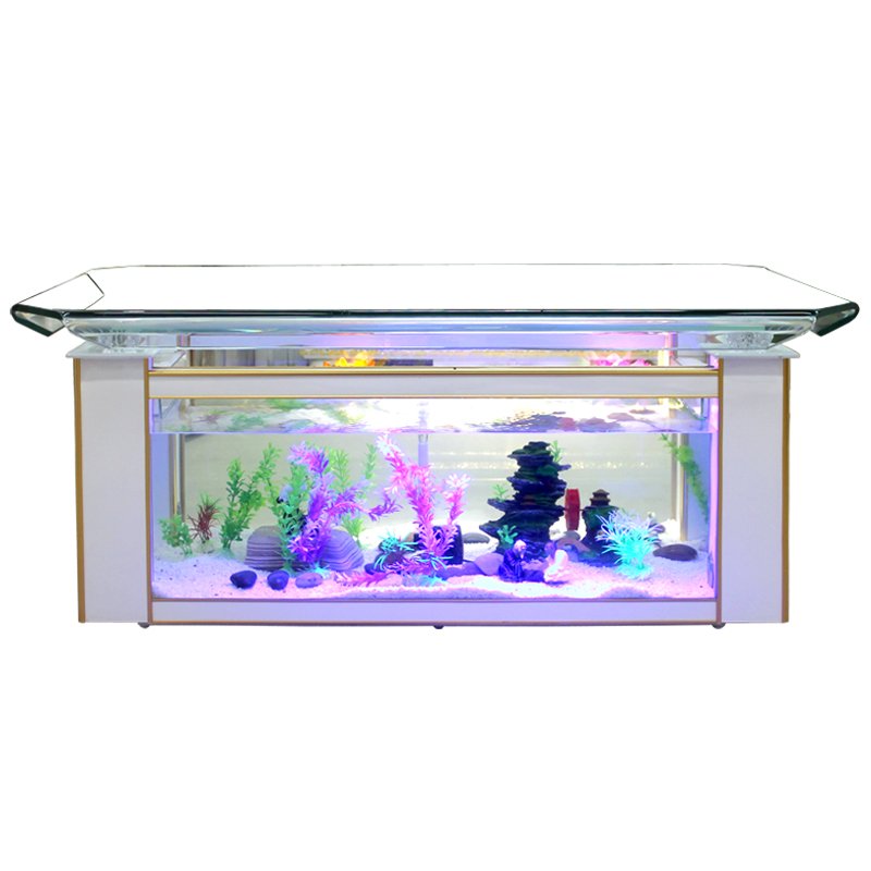 home furniture luxury glass acrylic table with aquarium acrylic glass made coffee table Aquarium Fish Tank