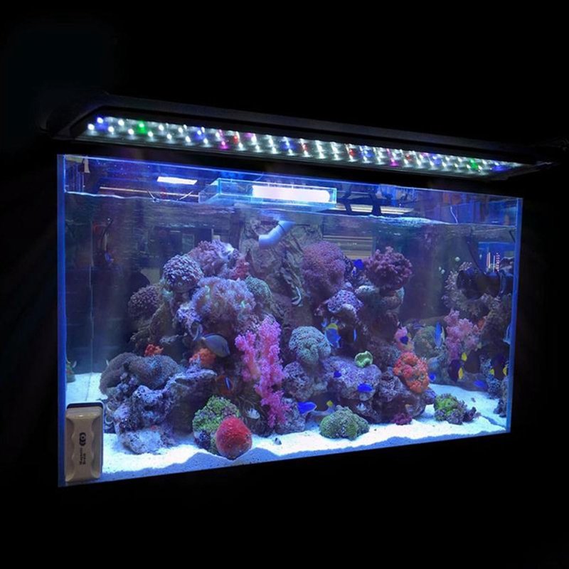 LED Aquarium Lamp Multi-Color Full Spectrum 30-120cm Super Slim Fish Tanks Accessories Aquatic Plant Marine Grow Lighting