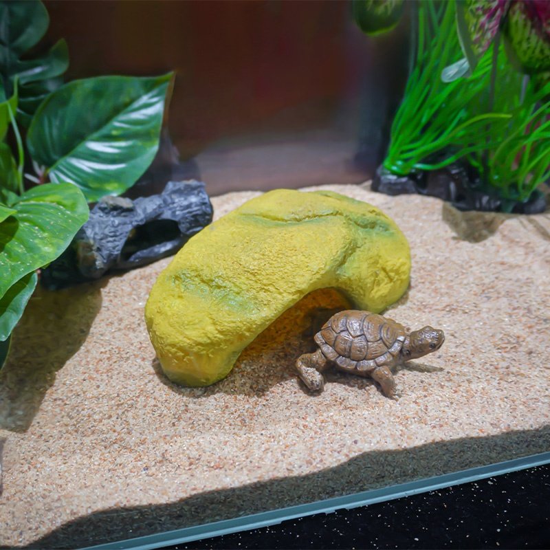 New arrival Landscape Decor Pebbles Escape House Underwater Rock Turtle Sunbathing Lizard Escape House Aquarium Tank Decoration