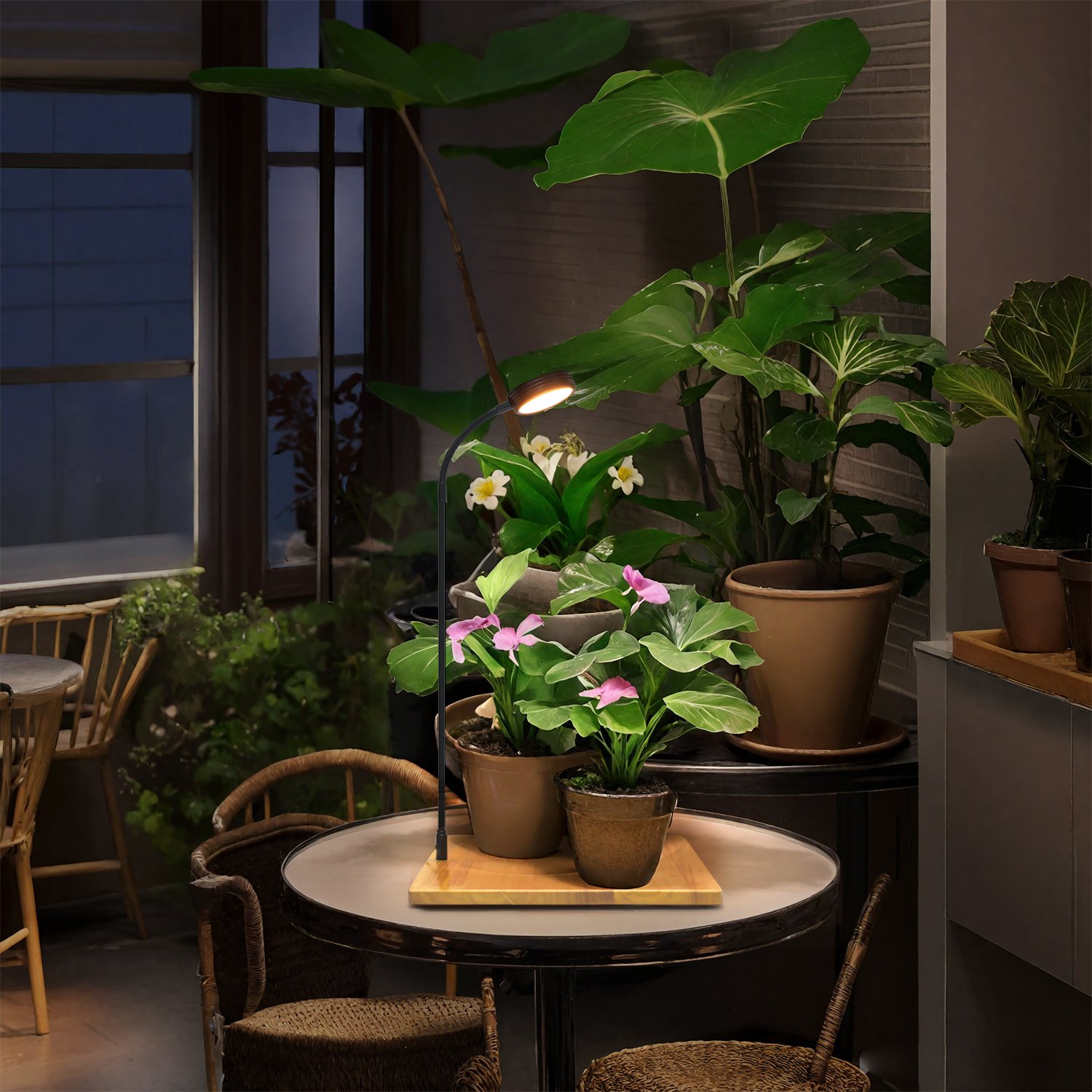 Dimmable Brightness Automatic Timer Setting Nano Fish Tank LED Lamp 360 Degree USB Powered Aquarium LED Light with Bamboo Board