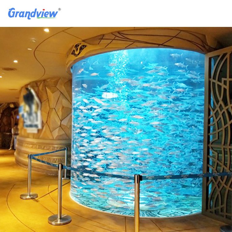 Factory 10 cm thick round aquarium cylindrical fish tank acrylic aquarium