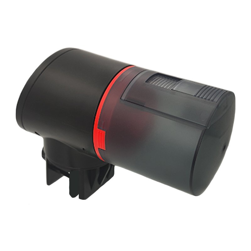 Chiye Black Plastic Lithium Battery Timer Touch Control Automatic Fish Feeder for Fish Tank