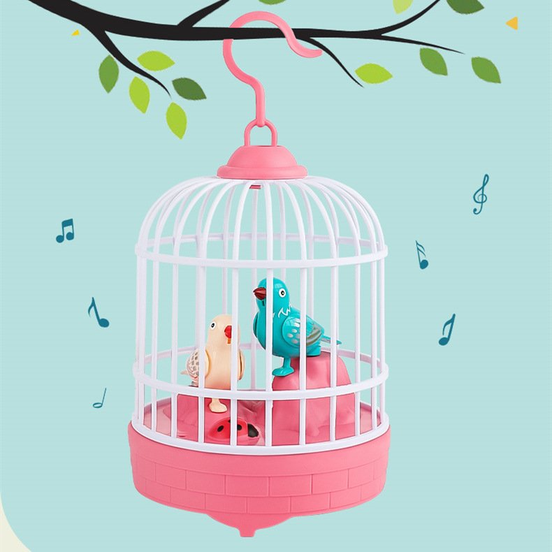 Sound Activated With Light And Music Bird Cage Toy USB Imitates The Words Of The Kids Bird Cage Toy For Children