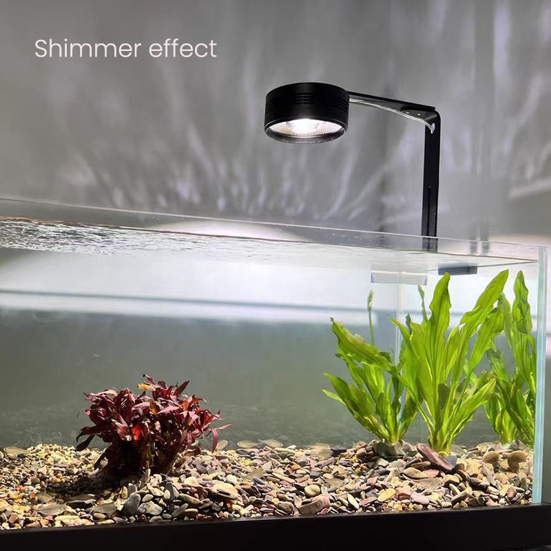 Ledesk Shimmer Dynamic Full Spectrum Borosilicate Lens Simulate Sunlight LED Aquarium Light for Marine Coral Reef Fish Tank
