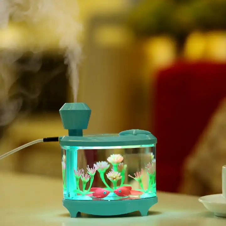 USB aquarium aquarium humidifier desktop colorful light spray purifier mini large fog volume mute humidifier