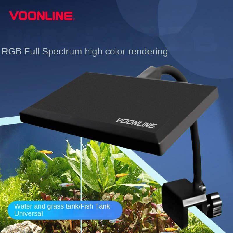 VOONLINE Full Spectrum LED Aquarium Light Clip-on Fish Tank Light Accessories for Freshwater Fish and Plants