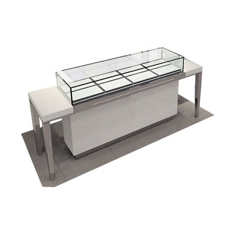 modern design commercial fashion popular tempered glass bakery display counter for coffee cake shop