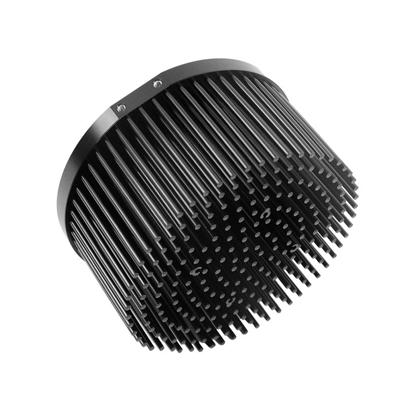 Factory Custom 200w Stage Lighting Heatsink Downlight Heat Sink Cold Forging Radiator Aluminum Alloy Black Round IP65 10 Mm 0.9