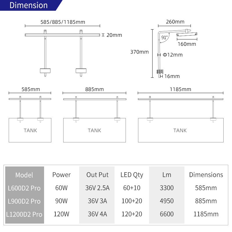 APP Control Aqtuarium LED Light RGB UV Full Specturn Plant Aquarium Lighting Fish Tanks Accessories