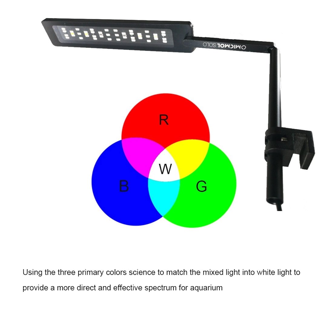 MICMOL WRGB LED Light Full Specturn APP Control Water Plant Aquarium Lighting Fish Tanks Accessories