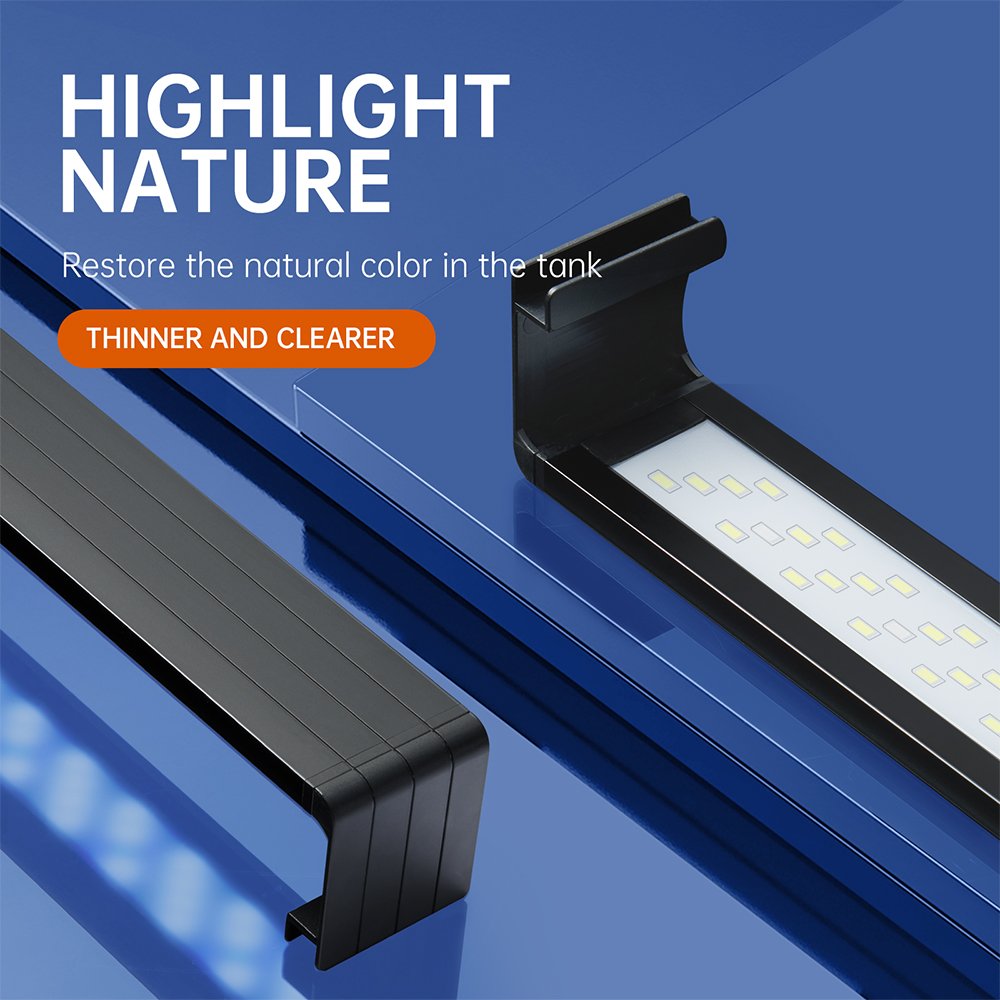 YEE Fish Tank Led Aquarium Lights Full Spectrum Coral Marine Landscaping Plant And Fish With Bracket Lighting