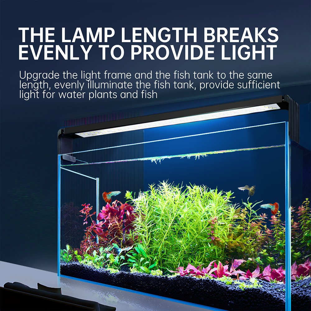 YEE Fish Tank Led Aquarium Lights Full Spectrum Coral Marine Landscaping Plant And Fish With Bracket Lighting