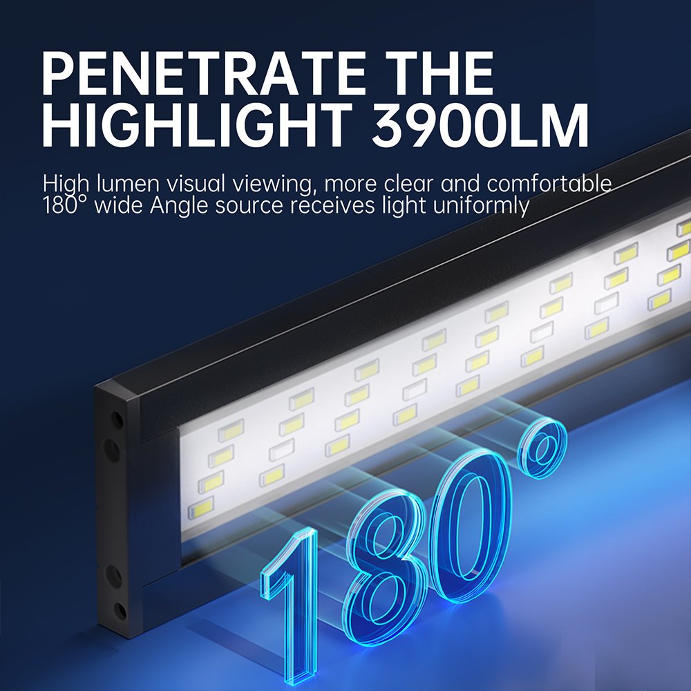 YEE Fish Tank Led Aquarium Lights Full Spectrum Coral Marine Landscaping Plant And Fish With Bracket Lighting
