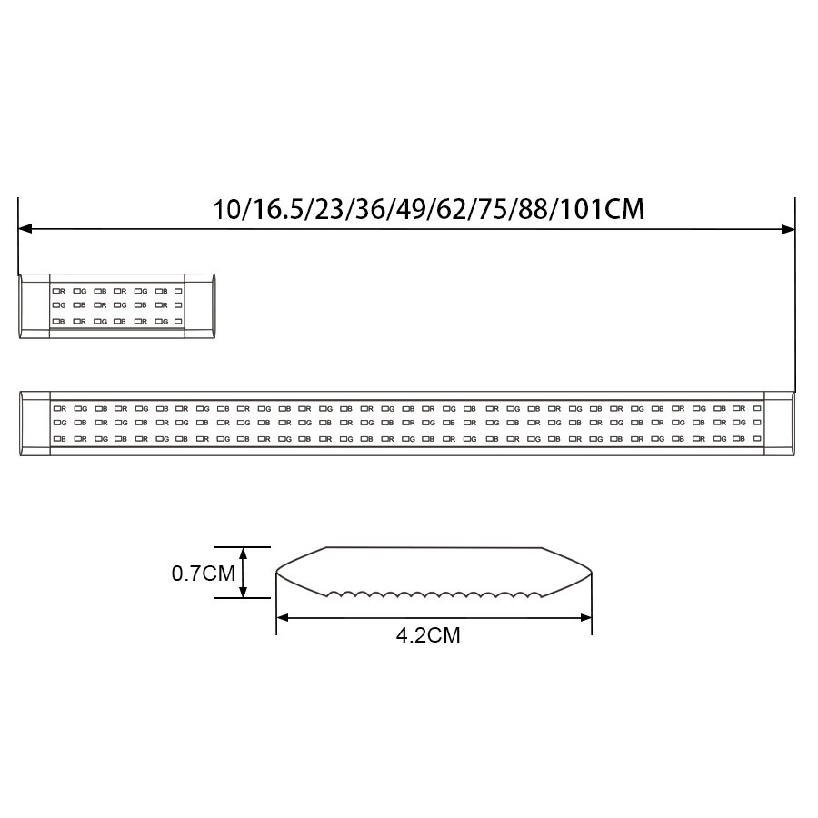Adjustable Length 10cm to 100cm Customized Color Aquarium Lamp for Different Size Fish Tank Coral LED Aquarium Light