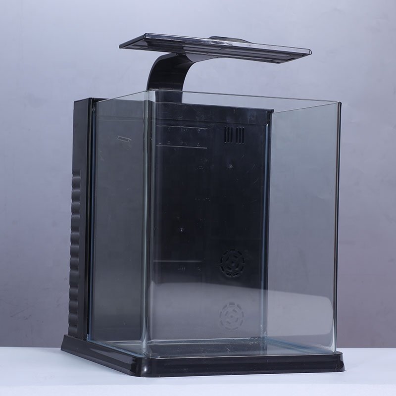 Fish Tortoise Turtle Glass Tank with Drying Platform Rectangle Lamp Fish Tank Aquariums White Aquaculture Tank